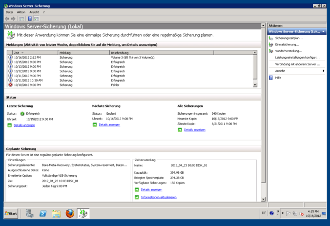 Windows Server Sicherung Nagios Script Ueberwachung PowerShell