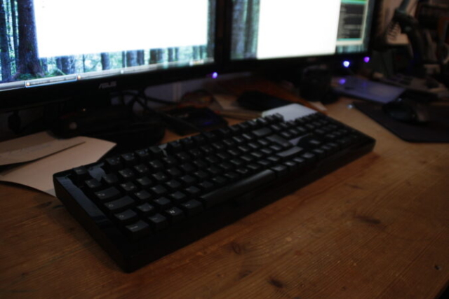 Bild der Tastatur "Das Keyboard" im Einsatz.