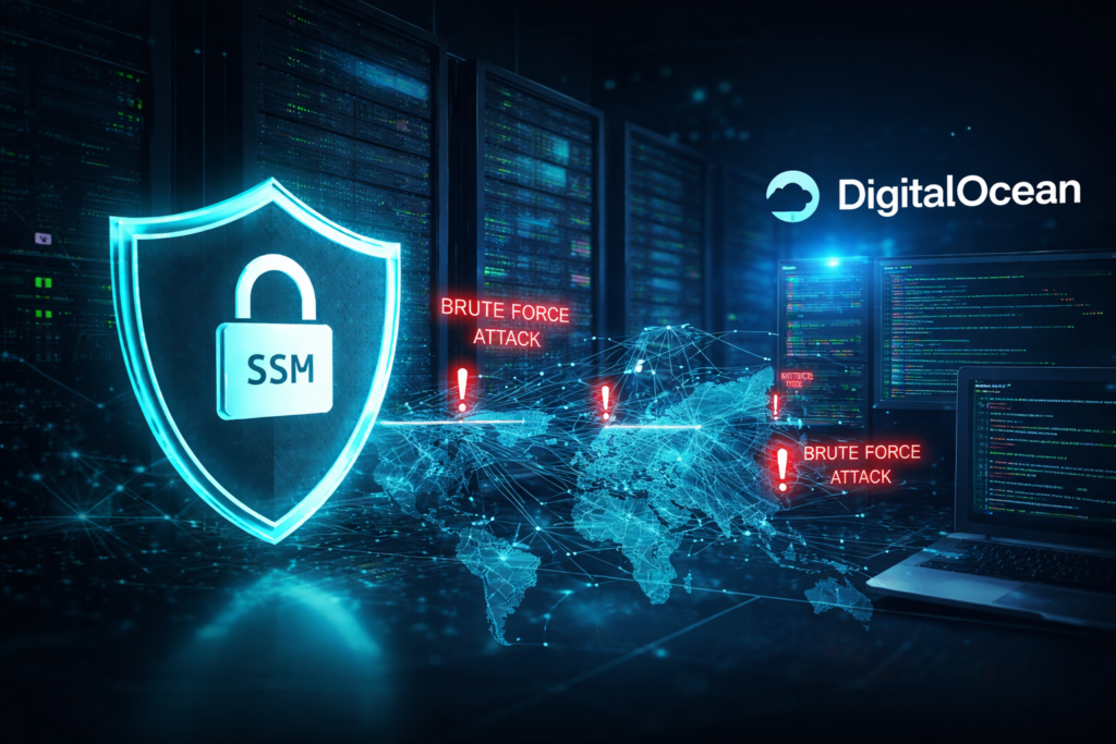 Darstellung von automatisierten SSH-Bruteforce-Angriffen und Server-Härtung in Cloud-Umgebungen