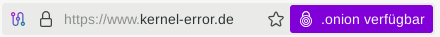 screenshot of tor browser address field with onion is available tag