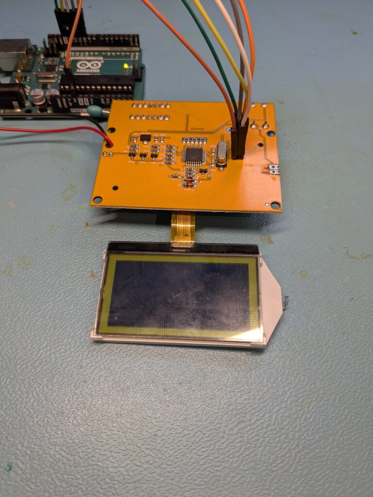 Komplett dunkles ST7565R-Display nach erstem Flash mit Default FLAG_RATIO_65